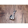 Nouveau style argent corne saxophone pendentif collier bijoux